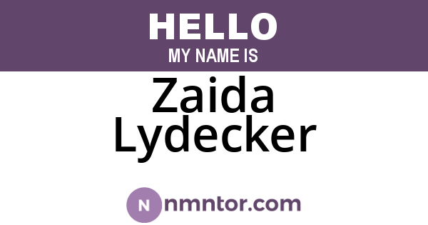 Zaida Lydecker