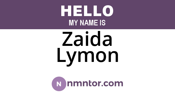 Zaida Lymon