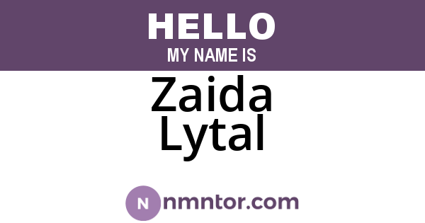 Zaida Lytal