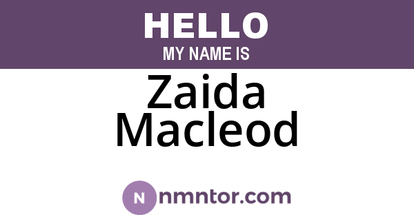 Zaida Macleod