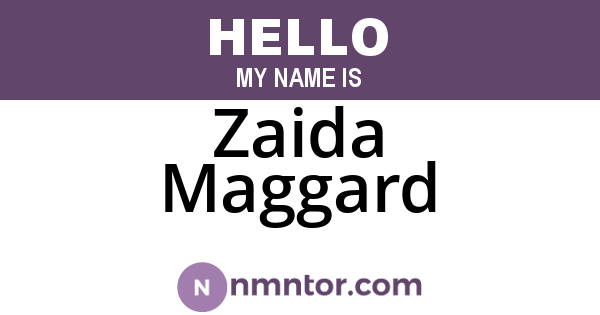 Zaida Maggard