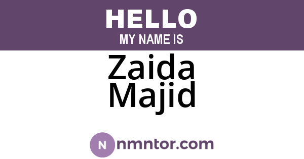 Zaida Majid