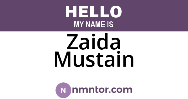 Zaida Mustain