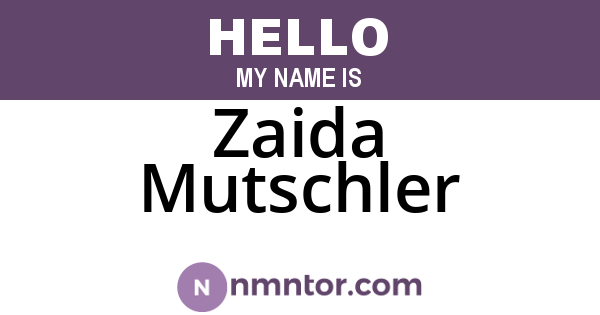 Zaida Mutschler