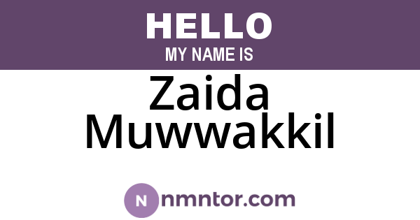 Zaida Muwwakkil