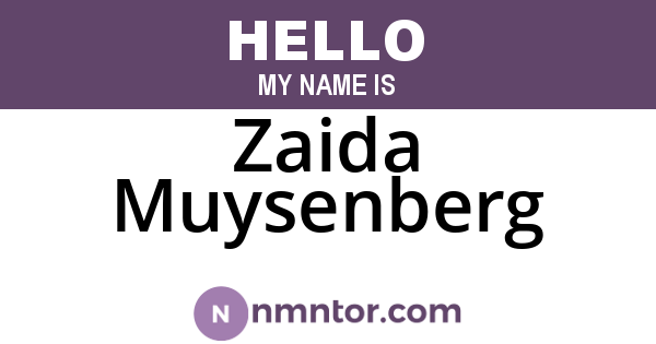Zaida Muysenberg