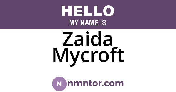 Zaida Mycroft