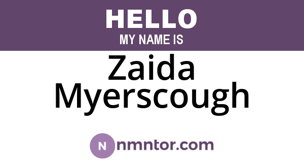 Zaida Myerscough