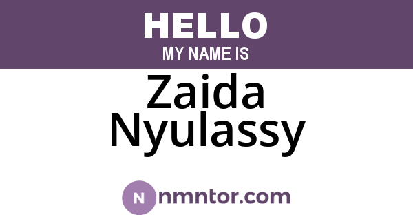 Zaida Nyulassy