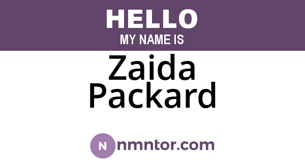 Zaida Packard