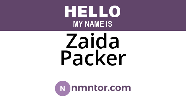 Zaida Packer