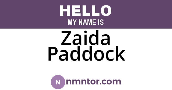 Zaida Paddock