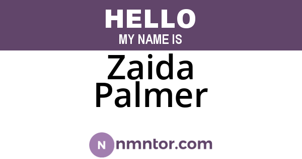 Zaida Palmer