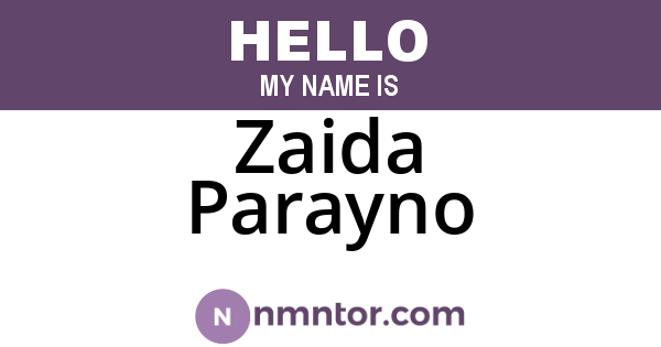 Zaida Parayno