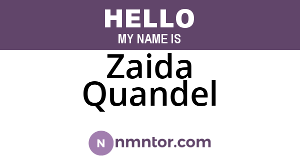 Zaida Quandel