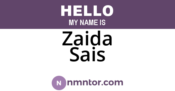 Zaida Sais