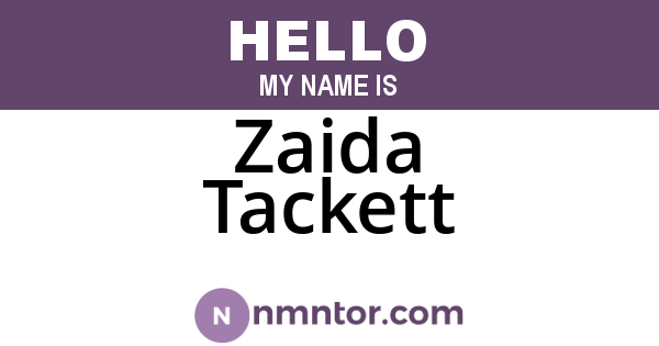 Zaida Tackett