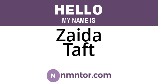 Zaida Taft