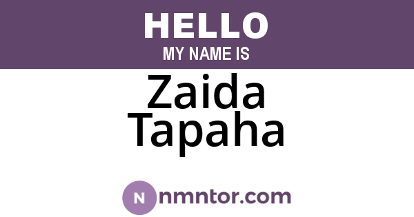 Zaida Tapaha