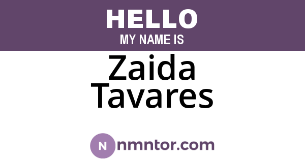 Zaida Tavares