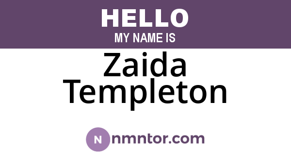 Zaida Templeton