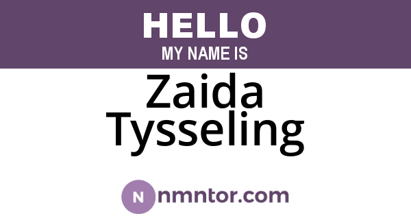 Zaida Tysseling