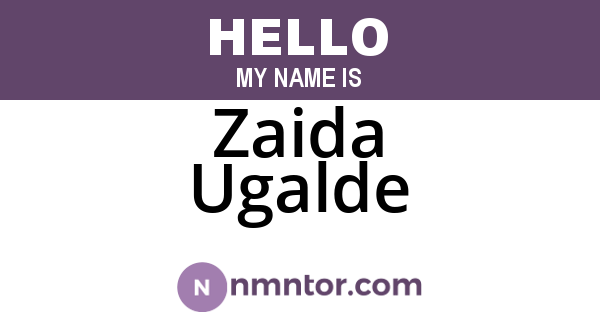 Zaida Ugalde