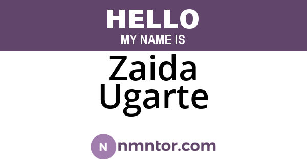 Zaida Ugarte