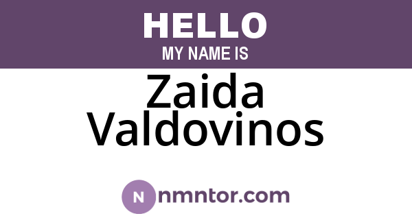 Zaida Valdovinos