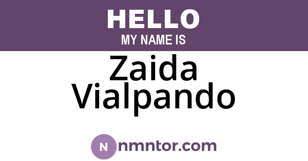 Zaida Vialpando