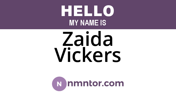 Zaida Vickers