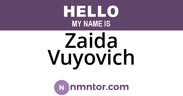 Zaida Vuyovich