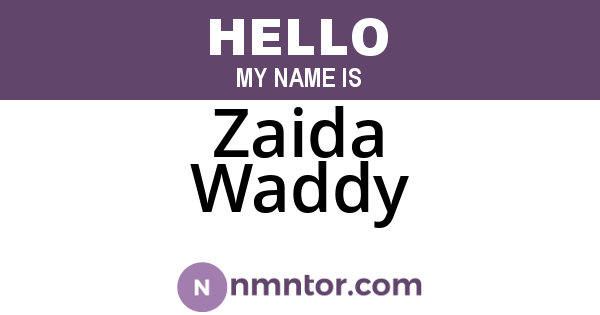 Zaida Waddy