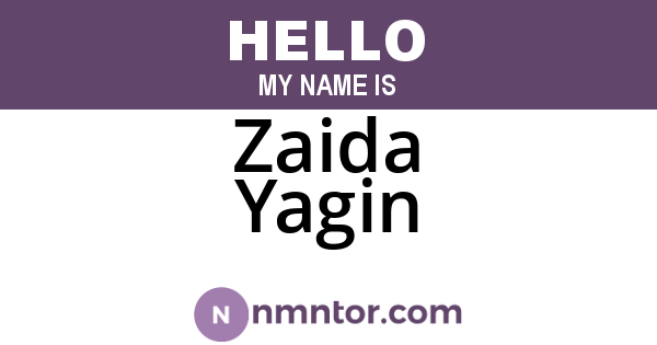 Zaida Yagin
