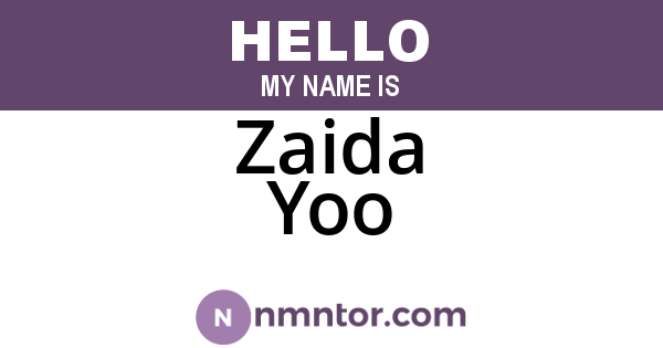 Zaida Yoo