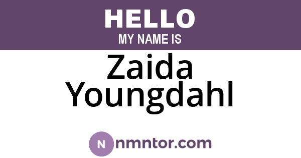 Zaida Youngdahl