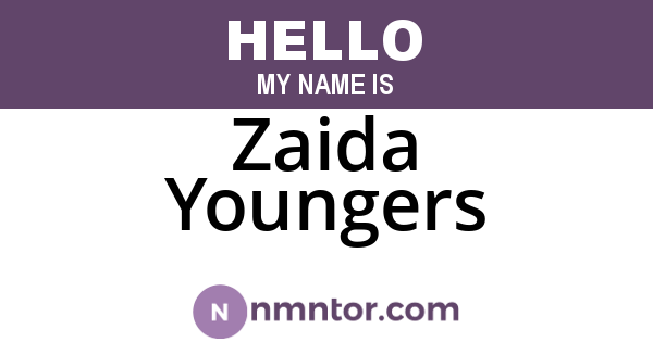 Zaida Youngers