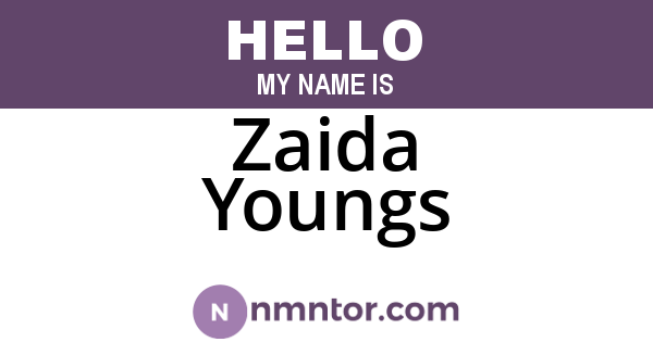 Zaida Youngs