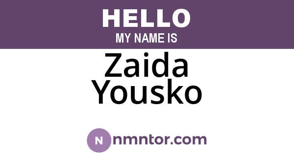 Zaida Yousko