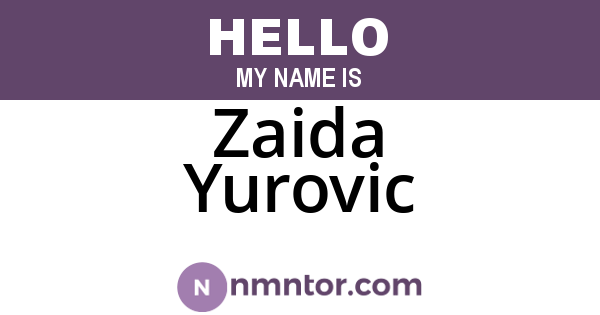 Zaida Yurovic