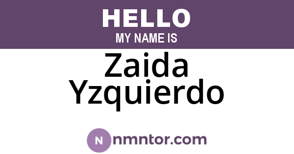 Zaida Yzquierdo