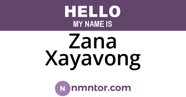 Zana Xayavong