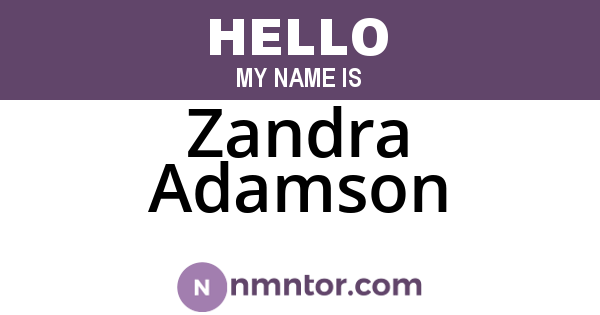 Zandra Adamson