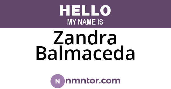 Zandra Balmaceda