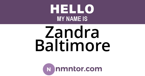 Zandra Baltimore