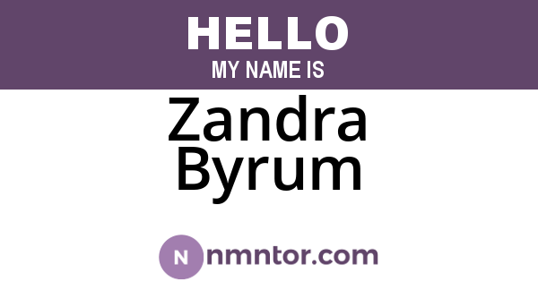 Zandra Byrum