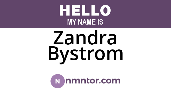 Zandra Bystrom