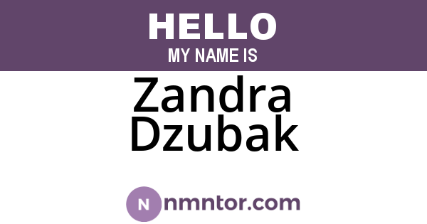 Zandra Dzubak