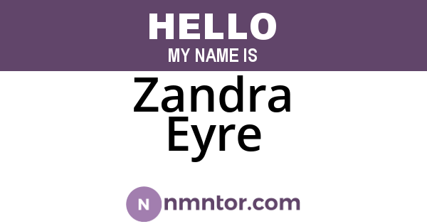 Zandra Eyre