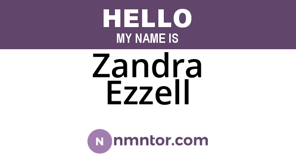 Zandra Ezzell